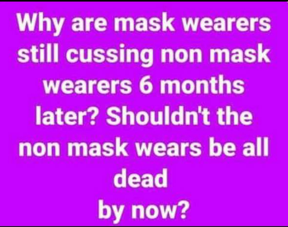Mask wearers cussing